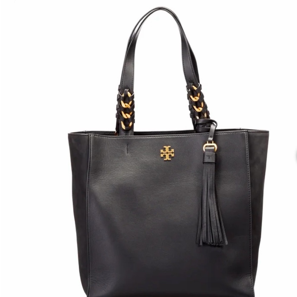 Tory Burch Black Tote with Gold Accents (Authentic)